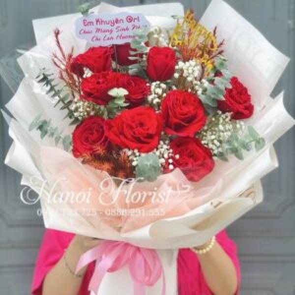 Bó Hoa Hồng Đỏ Mừng Sinh Nhật