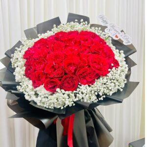 Bó Hồng Đỏ Tình Yêu