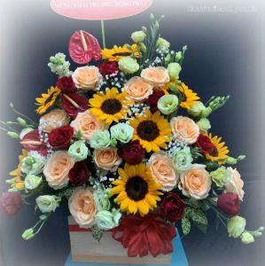 Giỏ hoa hướng dương BNG580